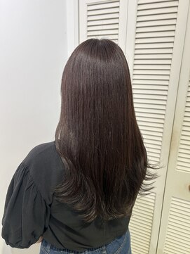 アドラーブル 万代店 (adorable) ブリーチなし濃いめラベンダー艶感カラーレイヤー小顔