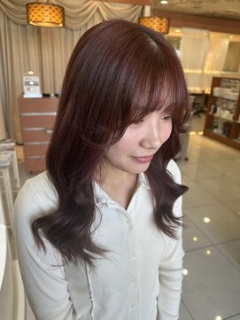 レイフィールド 光の森店 ボルドーカラー×巻きスタイル