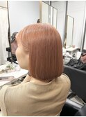 丸みボブ×オレンジベージュ【原宿/i've】tomoya