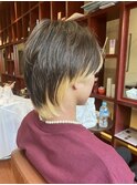 ウルフカット センターパート インナー ブロンド*AKARI
