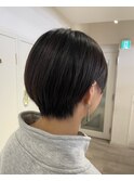 【井上】コンパクトマッシュショートイルミナカラー耳掛けボブ