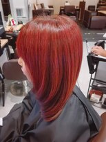 パーク(PARK.umeda)&nbsp;ビビットなレッドカラー/ブリーチなし/赤髪