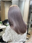 ラベンダーベージュアッシュグレージュミディアムウルフボブ
