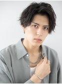 20代30代センターパートスパイラルパーマフェードスタイルe草加