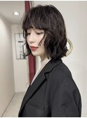 ボブカール/透明感のある暗髪