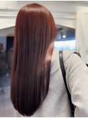 【白石】ブリーチなしチェリーレッド艶カラー赤髪暖色原宿