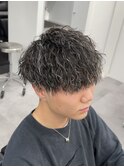ホワイトメッシュツイストスパイラルパーマ