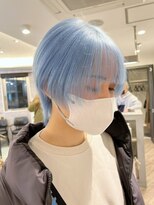 アンドソー 池袋(&so.)&nbsp;ハイトーンカラー/ペールブルー/ショートウルフ/池袋