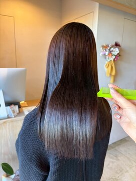 シー 岡崎(,SHE) 髪質改善トリートメント+カラー黒髪暗髪ナチュラル艶カラー