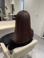 アオ(Ao)&nbsp;髪質改善ストレート ピンクブラウン ワンレングス
