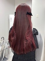 Valone Tokyo レイヤーカット/韓国ヘア/髪質改善【12/1NEW OPEN（予定）】&nbsp;ba11458_バーガンディー髪質改善レイヤーカット韓国ハーフアップ