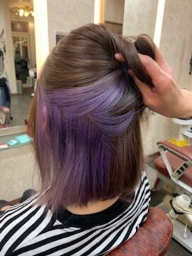 エスエムアールツー(SMR2) ★インナーパープルのボブスタイル★