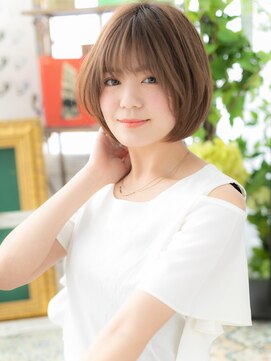 カバーヘアアンドスパ ブリス 浦和(COVER HAIR&SPA bliss) 外国人風シースルー前髪前下がりボブレイヤーb浦和20代30代40代!