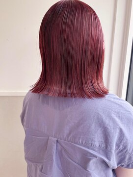 バブ バイネオリーブ(Bab by neolive) チェリーピンク×切りっぱなしボブ