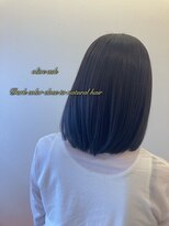 ピールアーク(peal ark)&nbsp;20代30代大人可愛い艶感グレージュ切りっぱなしボブ