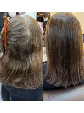 キャラ 池袋本店(CHARA) ブラシで伸ばすブロー縮毛矯正【ノンアイロン縮毛矯正】