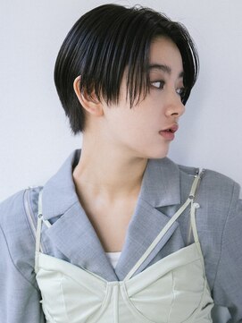 ネリー 銀座(NERIE) 大人可愛い20代30代40代黒髪前下がりショートボブ丸みショート