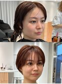 tas似合わせカット before&after 【ひし形大人ボブ】