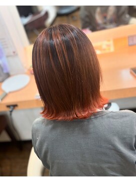ヘアーブランシェ 貝塚店(HAIR Branche) バレイヤージュ×オレンジカラー