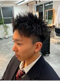 スパイキーショート/ツーブロック/アップバング/千葉駅/保立大翔