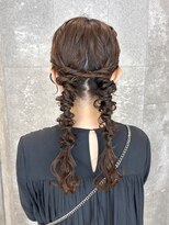 ヘアセット 押し活ヘア 結婚式ヘア お呼ばれヘア ツインポニー