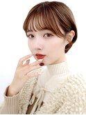 黒髪/ボブルフ/ネビージュ/韓国/ワンレン/仙台/髪質改善/前髪