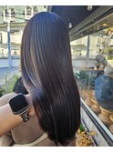 20代/30代艶髪ストレート/ケラチントリートメント/グレージュ