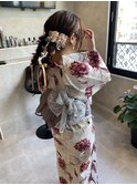 浴衣/ツイン編みおろし
