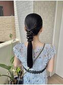 【ローポニーテール】結婚式/銀座/ヘアセット/アレンジ