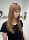 ワンブリーチで作るヘーゼルベージュ　mao