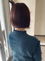 リュンヌ 門前仲町(lune)&nbsp;切りっぱなしボブハイライトベージュカラーショートレイヤーロブ