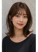 【THiRD】オリーブグレークラゲヘアーココアベージュ