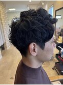 メンズスパイラルパーマスタイル