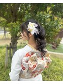 巻きポニーテール