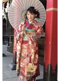 ヘアセット  メイク 着物