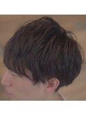 マッシュ×無造作パーマ