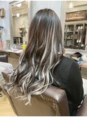 【シールエクステ】ダークブラウン×シルバーアッシュ