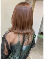 【山田】ノーブリーチ外ハネボブディミルクティーベージュ