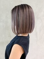 アルバム 池袋(ALBUM)&nbsp;シャドールーツボブ_ペールベージュ外ハネボブ_ba305791