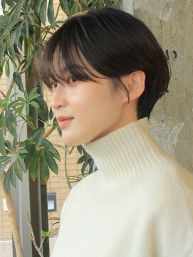 ロビー 表参道(ROBBY) 毛先ワンカールパーマショート／前髪あり／表参道／30代40代50代