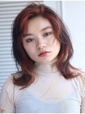 大人可愛い◎20代30代40代前髪パーマグレーベージュ
