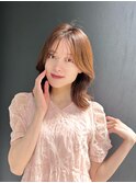 シースルーバング×韓国くびれヘアが大人可愛い☆