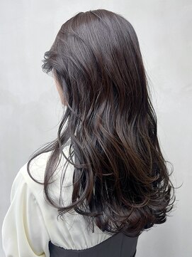 アルバム 銀座(ALBUM GINZA) ダークグレー_エアリーロングピンクブラウン_ba483361