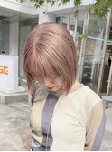 【Lomalia表参道】ピンクベージュ似合わせカットシアーカラー