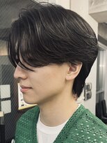 センターパートカルマヘアニュアンスパーマ韓国シャドウパーマ