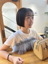 ヘイデイズ(HEY DAYS)&nbsp;顎ライン ワンレンボブ 切りっぱなし ストレート シースルー