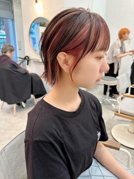 ロミー 本厚木(ROMMY.) アンブレラカラーミニボブカット白髪ぼかし◎ひし形