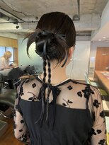 【あきら】ヘアセットカチモリ顔周りカット卒業式結婚式二次会