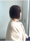 ボブカット　顎ラインボブ　グレージュカラー