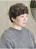 ショートカット/ショートパーマ/似合わせ小顔/脱白髪染め